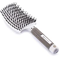 Los mejores  - Kaiercat® Cepillo de cerdas de jabalí. mejor en desenredar cabello grueso ventilado para un secado más rápido con cerdas…